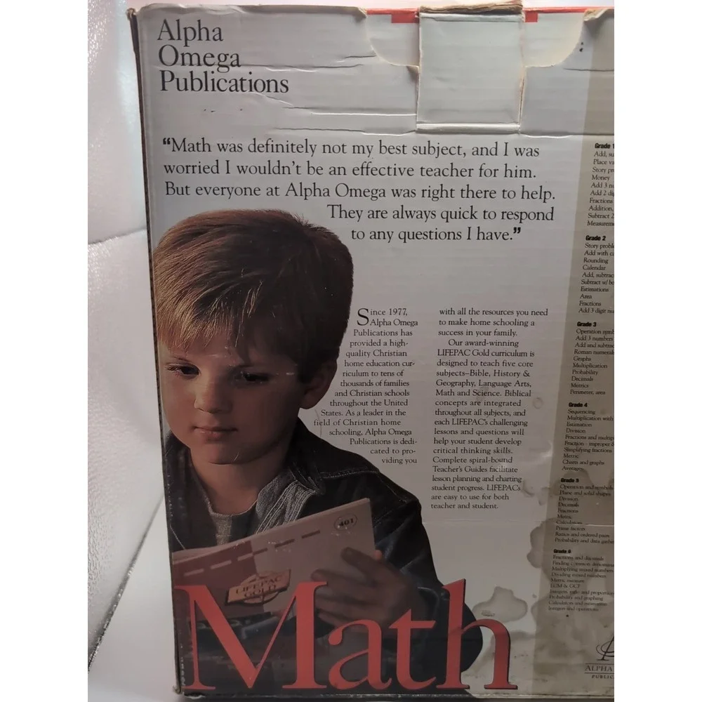 Math Home School Curriculum Kit Alpha And Omega Publications Christian Education